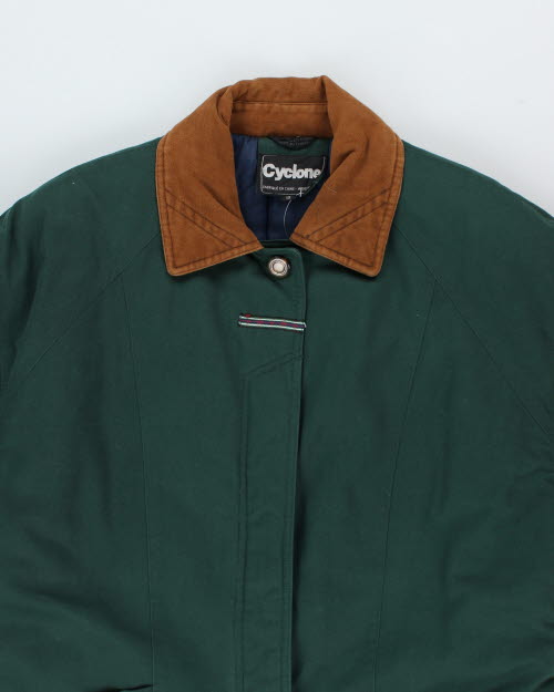 Vintage 90's Women's Cyclone Quilted Overcoat - L