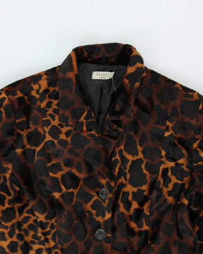 Vintage Vessuti Faux Fur Animal Print Jacket - M