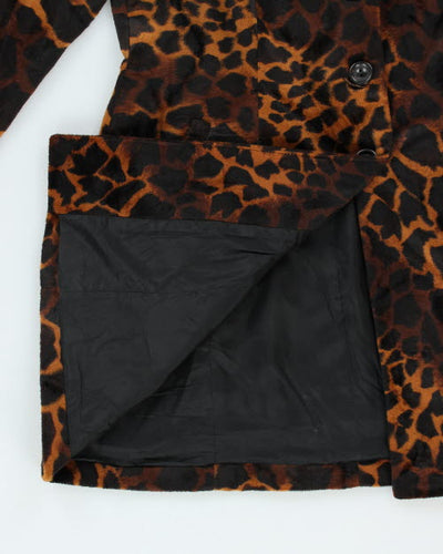 Vintage Vessuti Faux Fur Animal Print Jacket - M