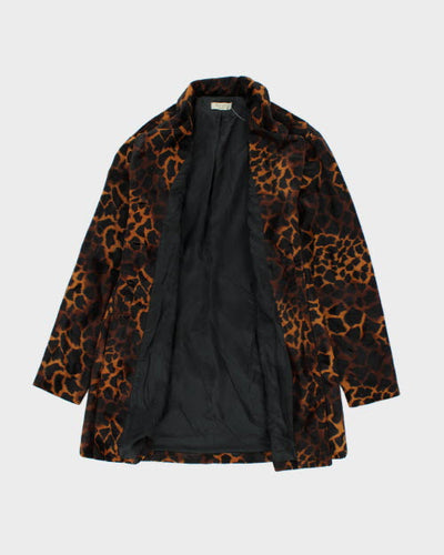 Vintage Vessuti Faux Fur Animal Print Jacket - M