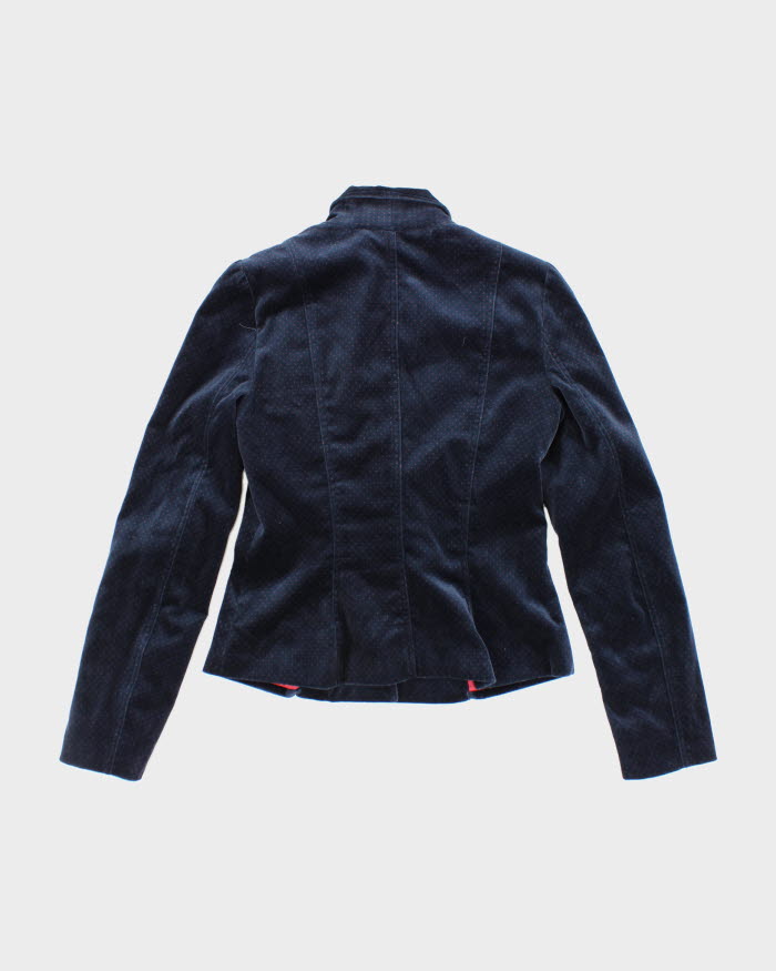 Y2k 00s Betsey Johnson Polka Dot Velour Blazer - S