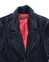 Y2k 00s Betsey Johnson Polka Dot Velour Blazer - S