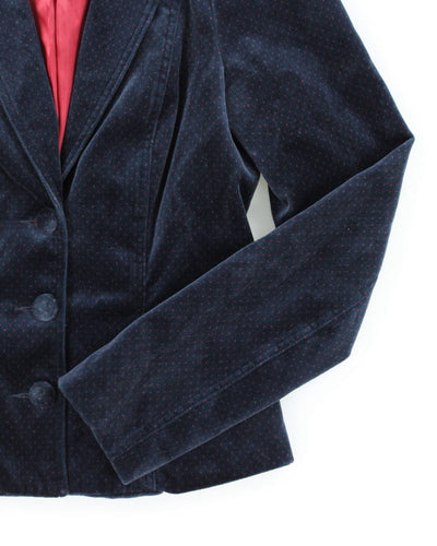 Y2k 00s Betsey Johnson Polka Dot Velour Blazer - S