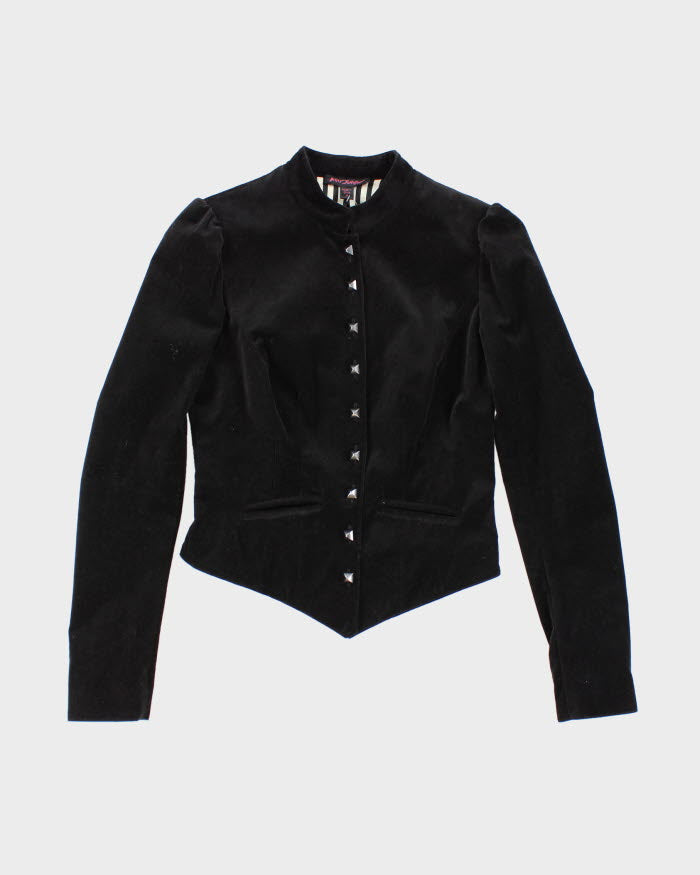 Y2k 00s Betsey Johnson Velour Jacket - XS