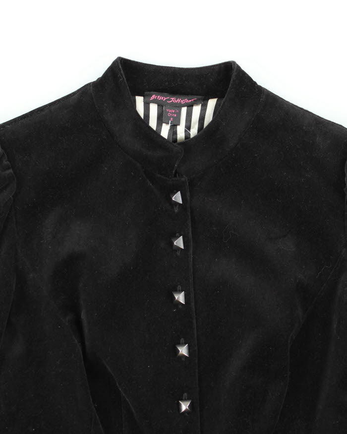 Y2k 00s Betsey Johnson Velour Jacket - XS