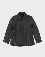Vintage Black Leather Jacket - M