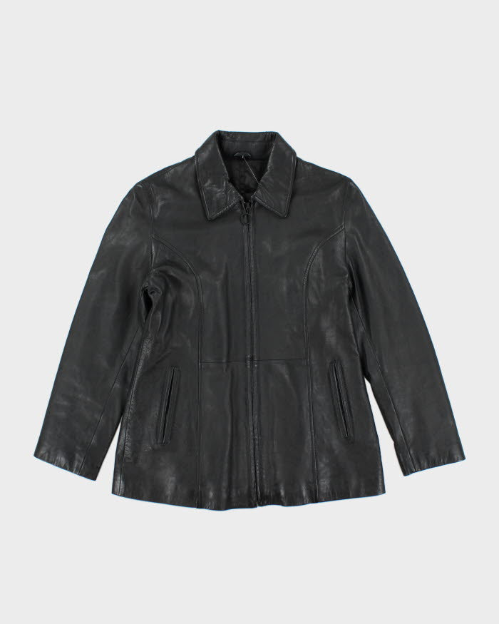 Vintage Black Leather Jacket - M