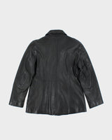 Vintage Black Leather Jacket - M