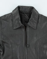 Vintage Black Leather Jacket - M
