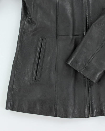 Vintage Black Leather Jacket - M