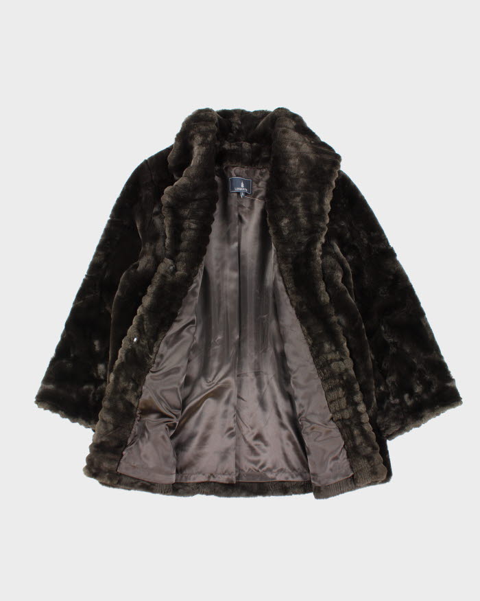 Vintage London Fog Faux Fur Coat - XL