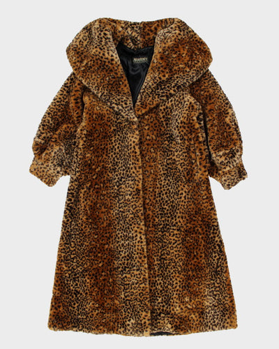 Monterey Leopard Print Faux Fur Coat - S