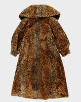Monterey Leopard Print Faux Fur Coat - S