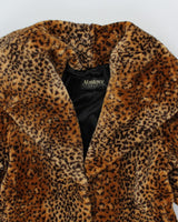 Monterey Leopard Print Faux Fur Coat - S