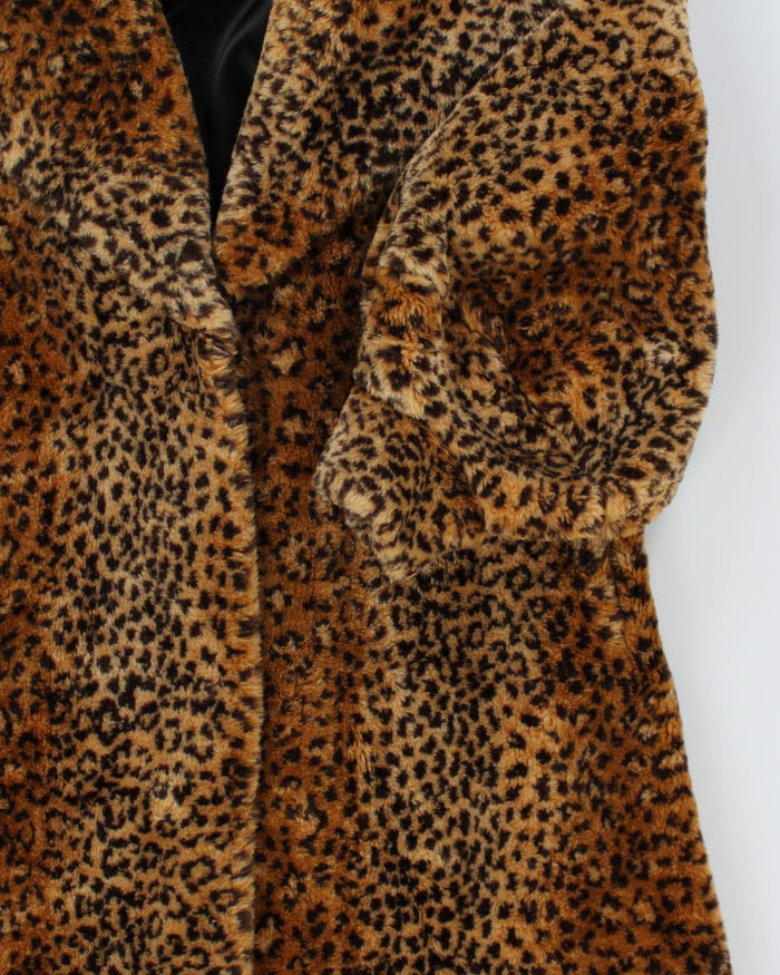 Monterey Leopard Print Faux Fur Coat - S