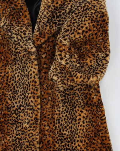 Monterey Leopard Print Faux Fur Coat - S