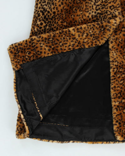 Monterey Leopard Print Faux Fur Coat - S