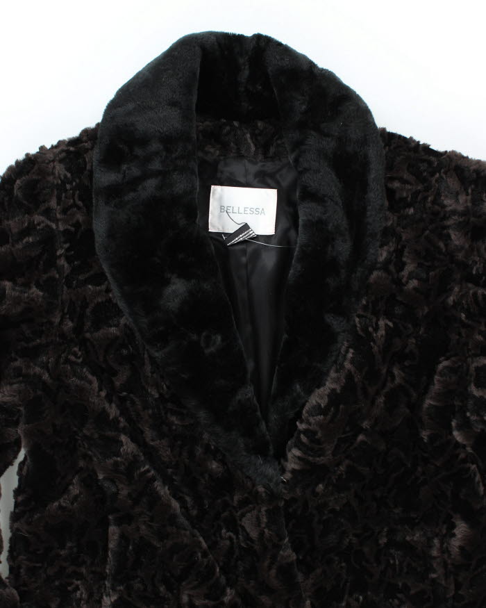 Bellessa Long Faux Fur Coat - M