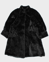 Kemper Long Black Faux Fur Coat - L