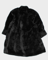 Kemper Long Black Faux Fur Coat - L