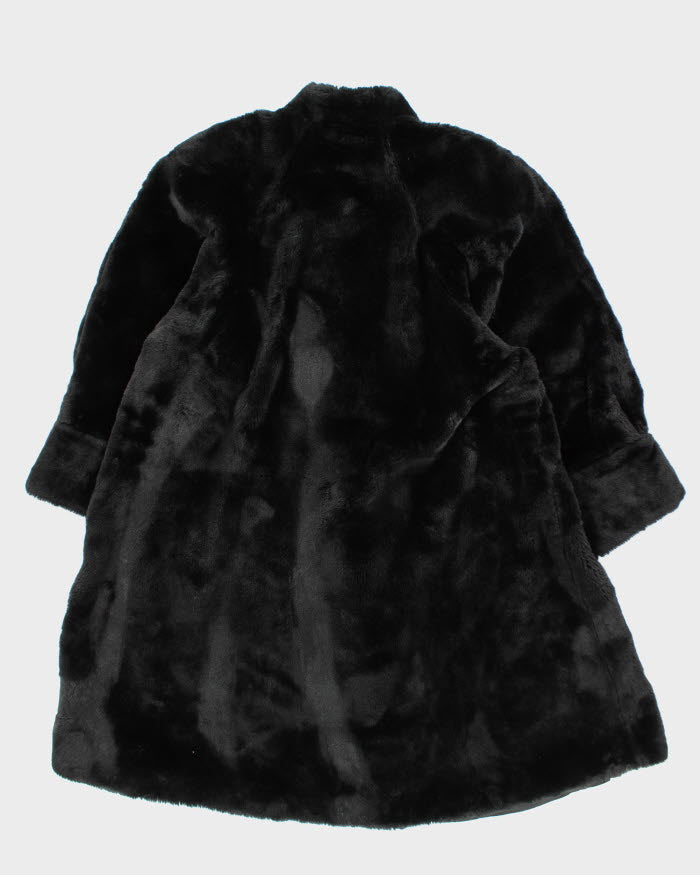 Kemper Long Black Faux Fur Coat - L