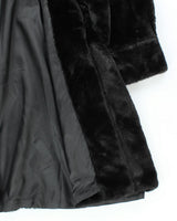 Kemper Long Black Faux Fur Coat - L