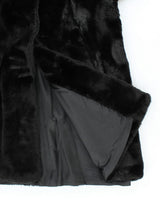 Kemper Long Black Faux Fur Coat - L