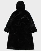 CGC Long Hooded Faux Fur Coat - L