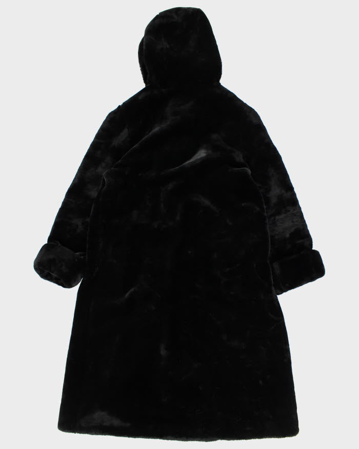 CGC Long Hooded Faux Fur Coat - L
