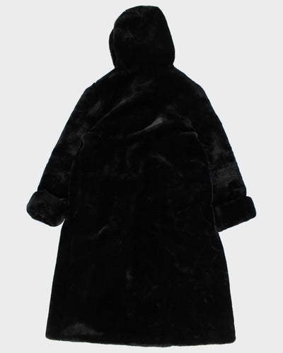 CGC Long Hooded Faux Fur Coat - L