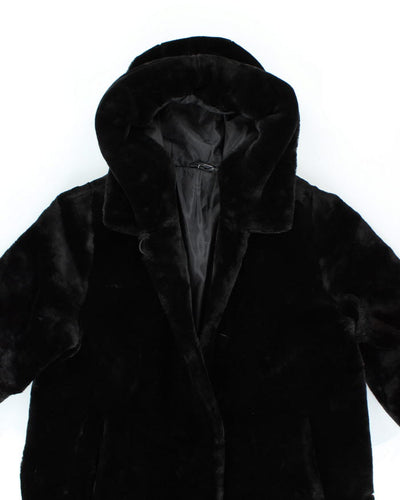 CGC Long Hooded Faux Fur Coat - L