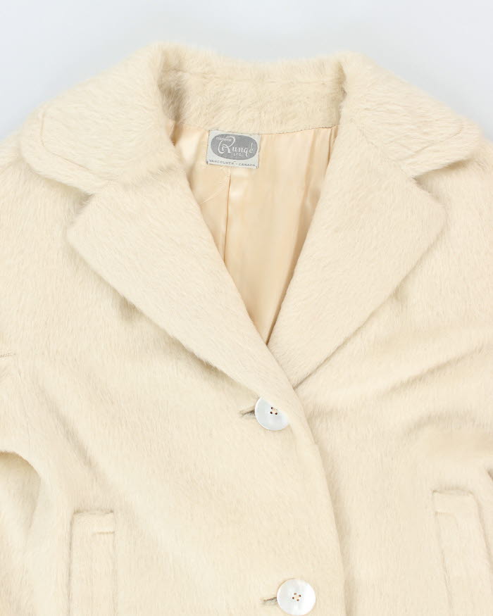 Vintage Cream Mohair Coat - L