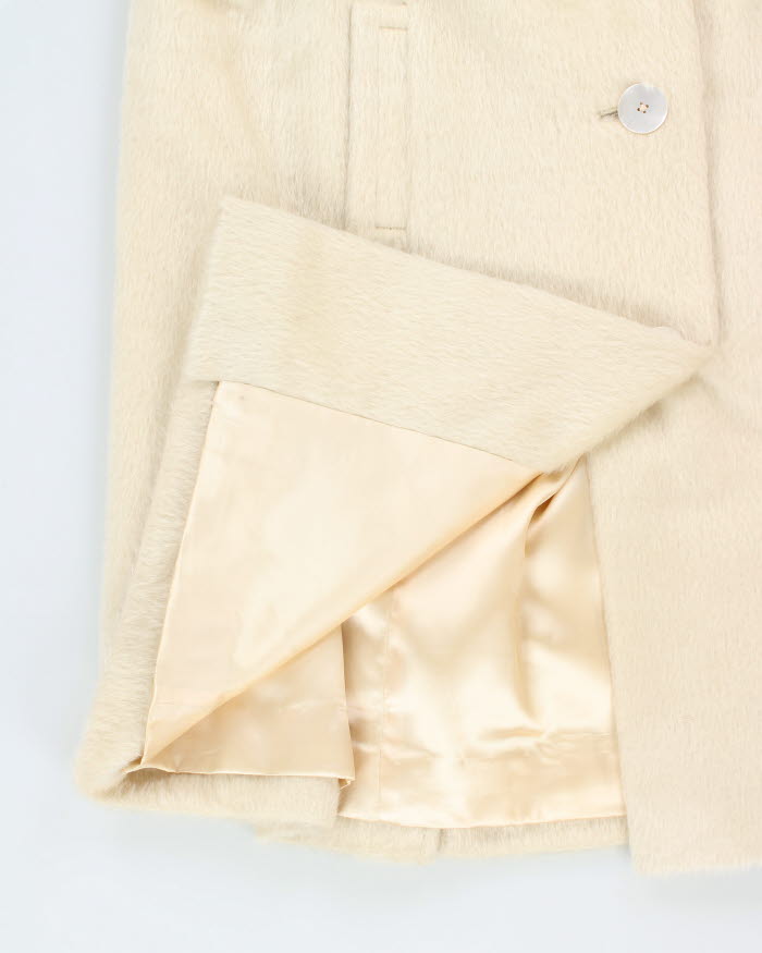 Vintage Cream Mohair Coat - L