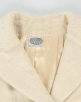 Vintage Cream Mohair Coat - L