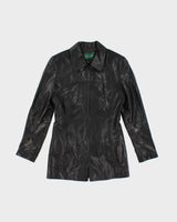 Danier Black Leather Jacket - M