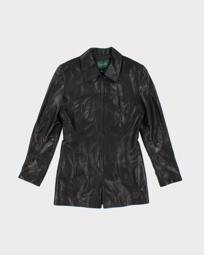 Danier Black Leather Jacket - M