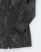 Danier Black Leather Jacket - M