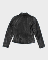 Danier Women's Black Leather Jacket - S