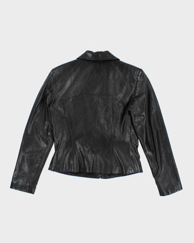Danier Women's Black Leather Jacket - S