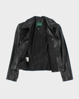 Danier Women's Black Leather Jacket - S