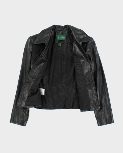 Danier Women's Black Leather Jacket - S