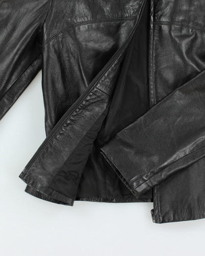 Danier Women's Black Leather Jacket - S
