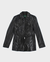 Vintage Danier Black Leather Jacket - XS