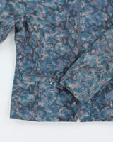 Y2k 00s Chicos Sparkly Blue Leather Jacket - M