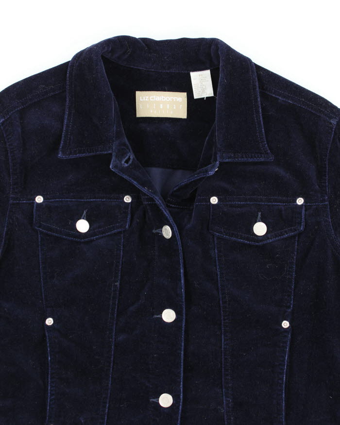 Vintage 90s Liz Calborne Velvet Jacket - S
