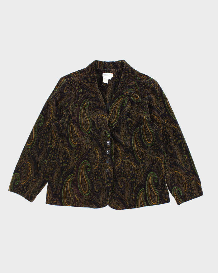 Vintage 90s Coldwater Creek Velvet Jacket - L