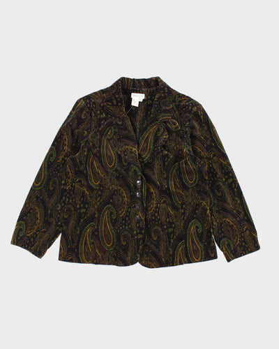 Vintage 90s Coldwater Creek Velvet Jacket - L