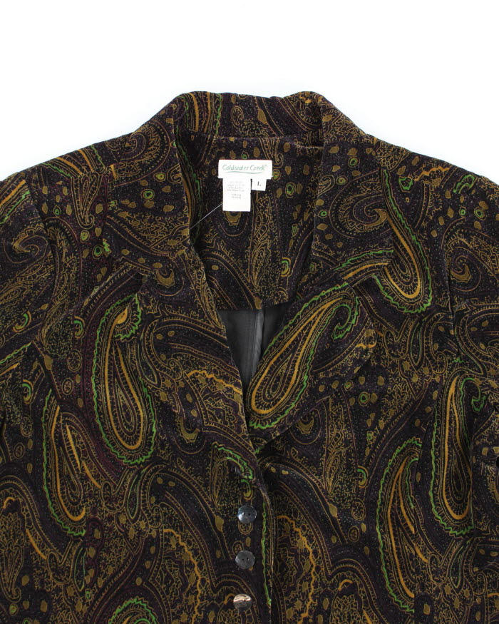 Vintage 90s Coldwater Creek Velvet Jacket - L