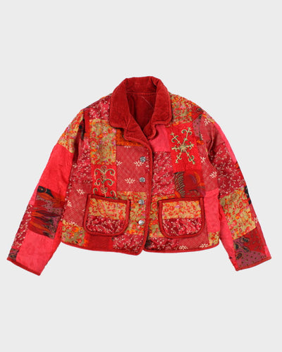 Vintage Patchwork Quilted Reversible Jacket - M