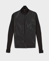 Vintage Prada Leather Knit Jacket - S
